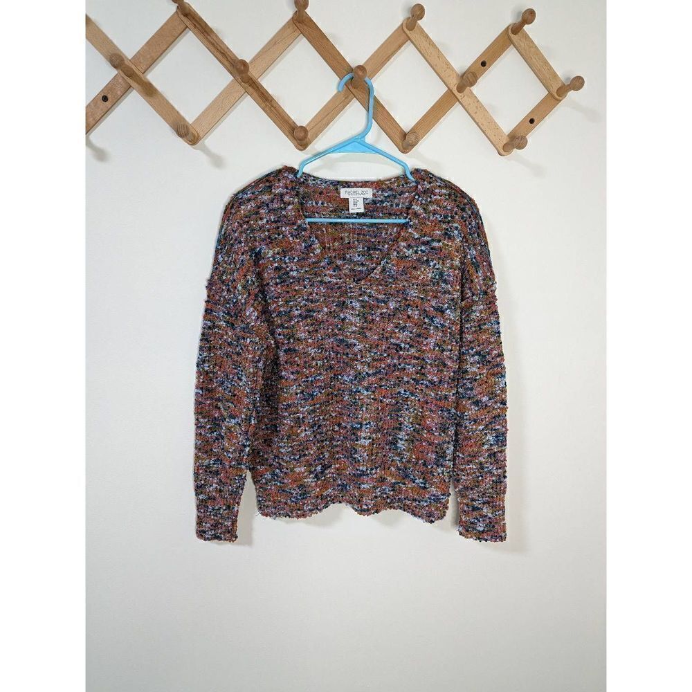 Rachel Zoe Multicolor Knit V-Neck Sweater - Size M